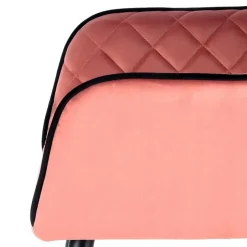 Polsterstuhl mit Armlehnen in Rosa Schwarz - Elliot^Wohnen Sale