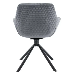 Polsterstuhl mit Armlehnen auf Drehgestell - Memphis^Wohnen