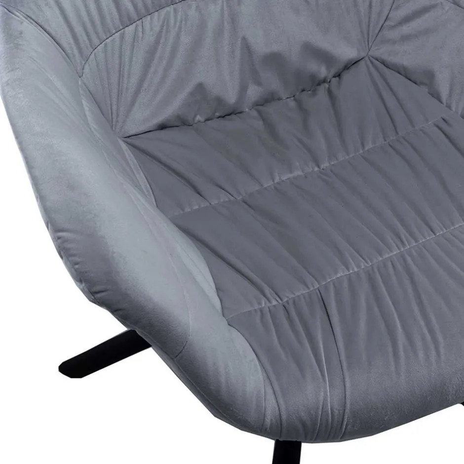 Polsterstuhl mit Armlehnen auf Drehgestell - Memphis^Wohnen