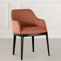 Polsterstuhl mit Armlehnen in Rost - Chiaro^Wohnen New