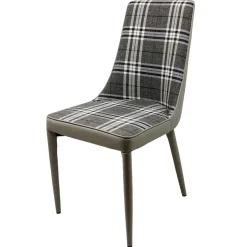 Wohnen Polsterstuhl mit Karomuster - Kapitalia (2er Set)