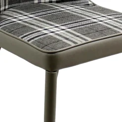 Wohnen Polsterstuhl mit Karomuster - Kapitalia (2er Set)