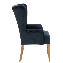 Polsterstuhl mit Ohren in Dunkelblau - Zilandra^Wohnen Outlet