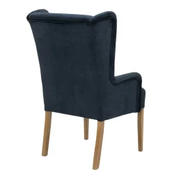 Polsterstuhl mit Ohren in Dunkelblau - Zilandra^Wohnen Outlet