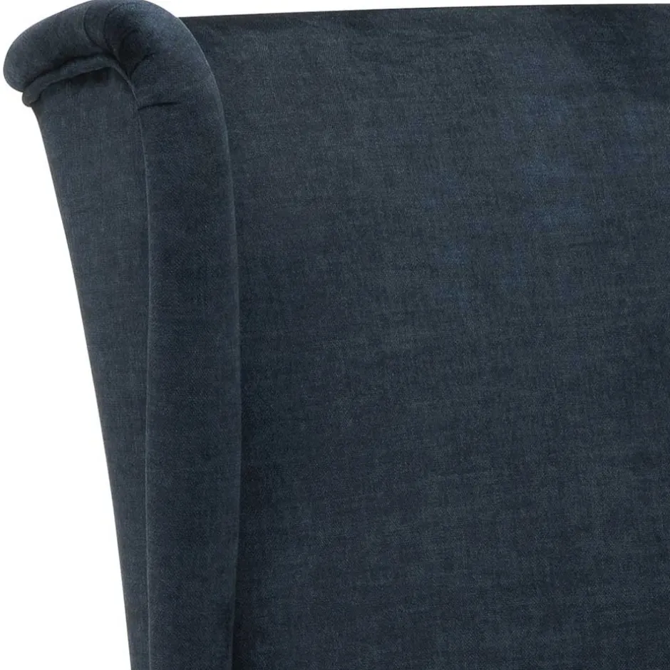 Polsterstuhl mit Ohren in Dunkelblau - Zilandra^Wohnen Outlet