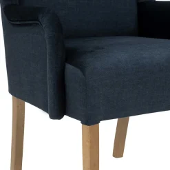 Polsterstuhl mit Ohren in Dunkelblau - Zilandra^Wohnen Outlet