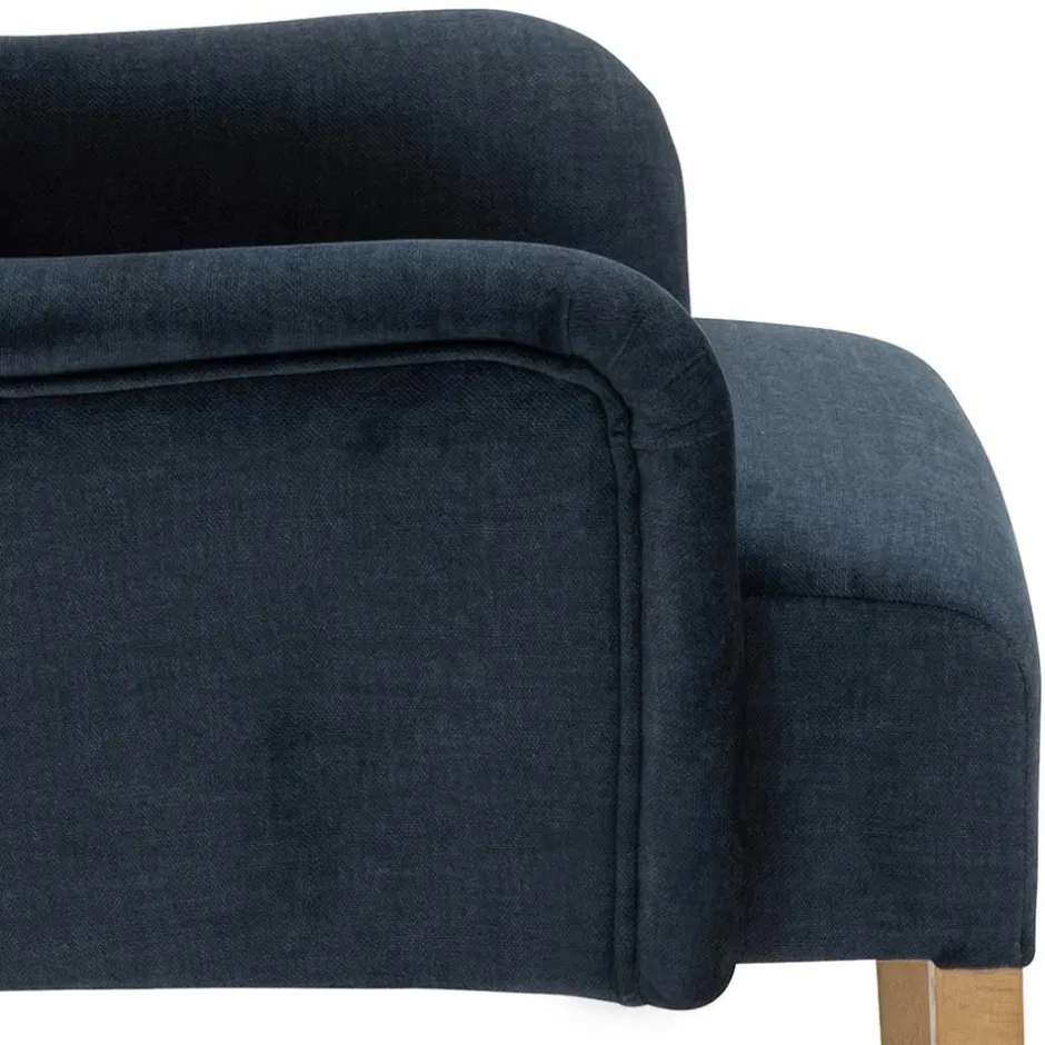 Polsterstuhl mit Ohren in Dunkelblau - Zilandra^Wohnen Outlet