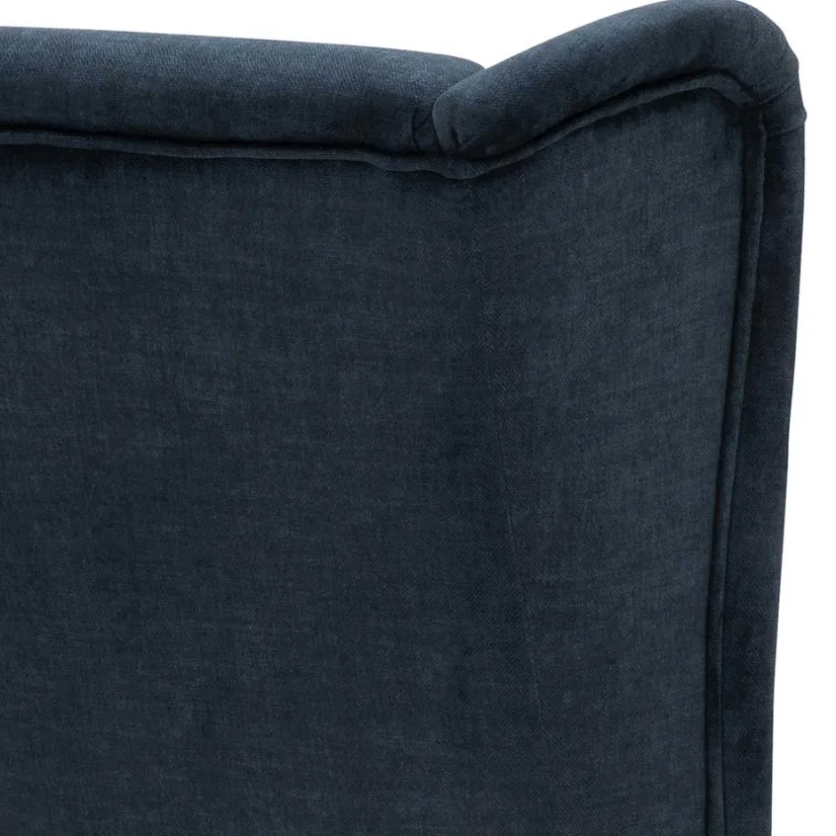 Polsterstuhl mit Ohren in Dunkelblau - Zilandra^Wohnen Outlet