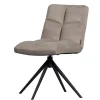 Wohnen Polsterstuhl mit Stativgestell in Beigegrau - Melli