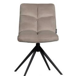 Wohnen Polsterstuhl mit Stativgestell in Beigegrau - Melli