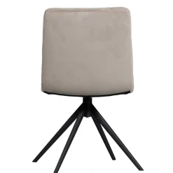 Wohnen Polsterstuhl mit Stativgestell in Beigegrau - Melli