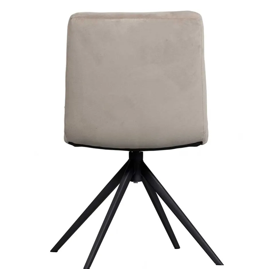 Wohnen Polsterstuhl mit Stativgestell in Beigegrau - Melli