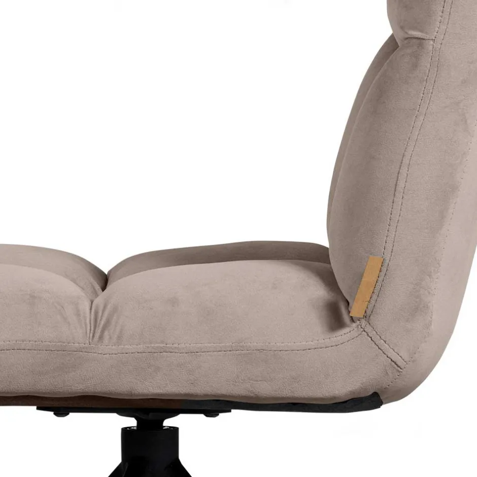 Wohnen Polsterstuhl mit Stativgestell in Beigegrau - Melli