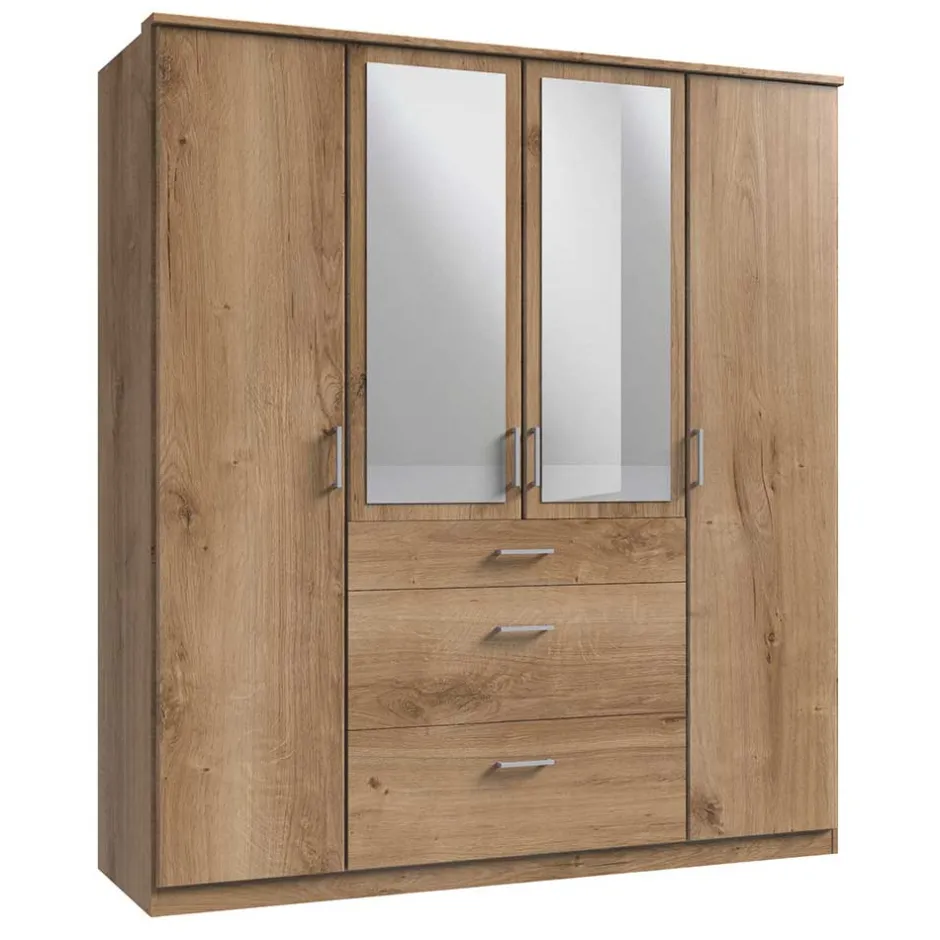 Wohnen Praktischer Kleiderschrank in Plankeneiche - Osicria