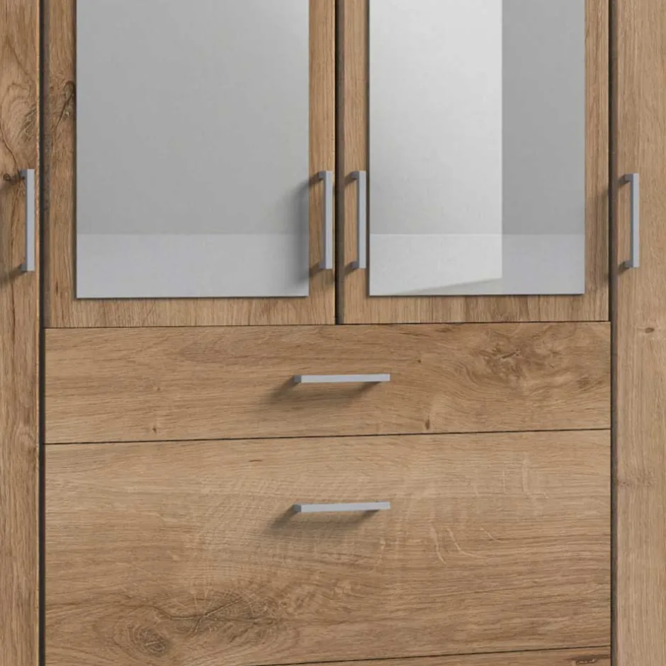 Wohnen Praktischer Kleiderschrank in Plankeneiche - Osicria