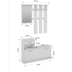 Preiswerte Flureinrichtung zweifarbig - Vinzent (zweiteilig)^Wohnen Clearance