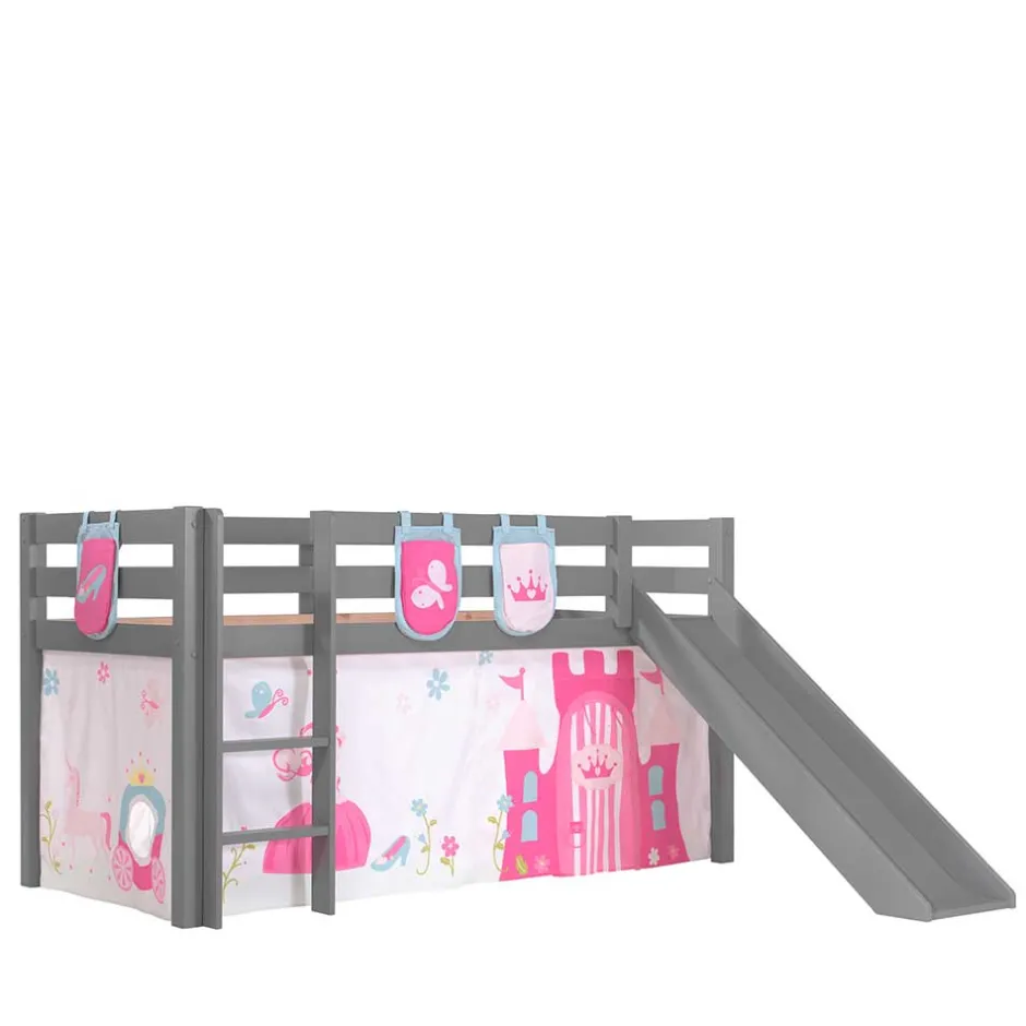 Kinder Wohnen Prinzessinnen Spielbett mit Rutsche - Agnesco