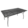 Wohnen Pulverbeschichteter Gartentisch in Dunkelgrau - Lenox