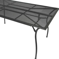 Wohnen Pulverbeschichteter Gartentisch in Dunkelgrau - Lenox