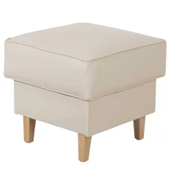 Quadrat Hocker in Beige Kunstleder - Charleen^Wohnen Hot