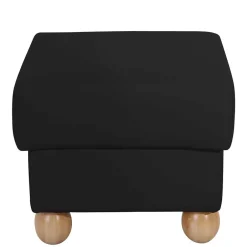 Wohnen Quadrat Hocker in Schwarz Kunstleder - Belafoma