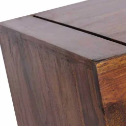 Quadratischer Beistelltisch Hoslo aus Massivholz klar lackiert^Wohnen New