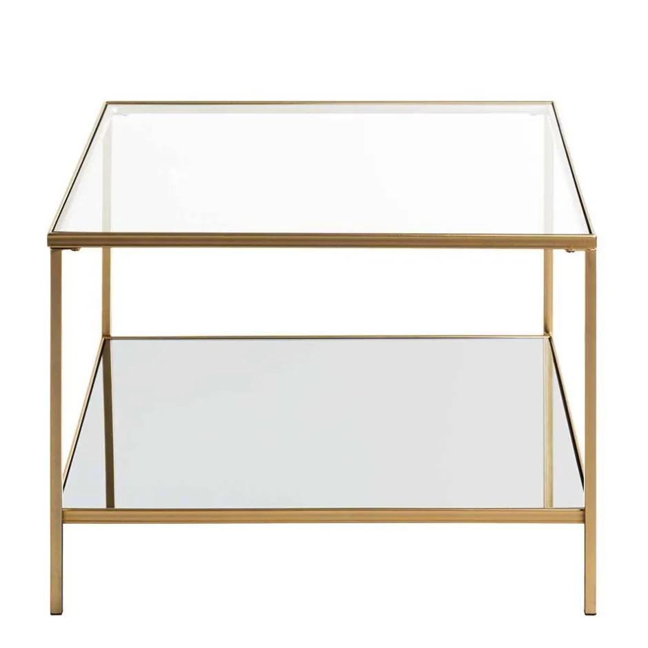 Quadratischer Beistelltisch aus Klarglas - Clair^Wohnen Outlet