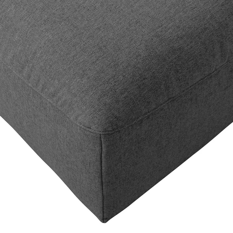 Quadratischer Couchhocker in Anthrazit - Telrama^Wohnen Outlet