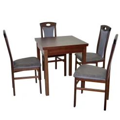 Wohnen Quadratischer Esstisch mit Stühlen - Jilamenda (fünfteilig)