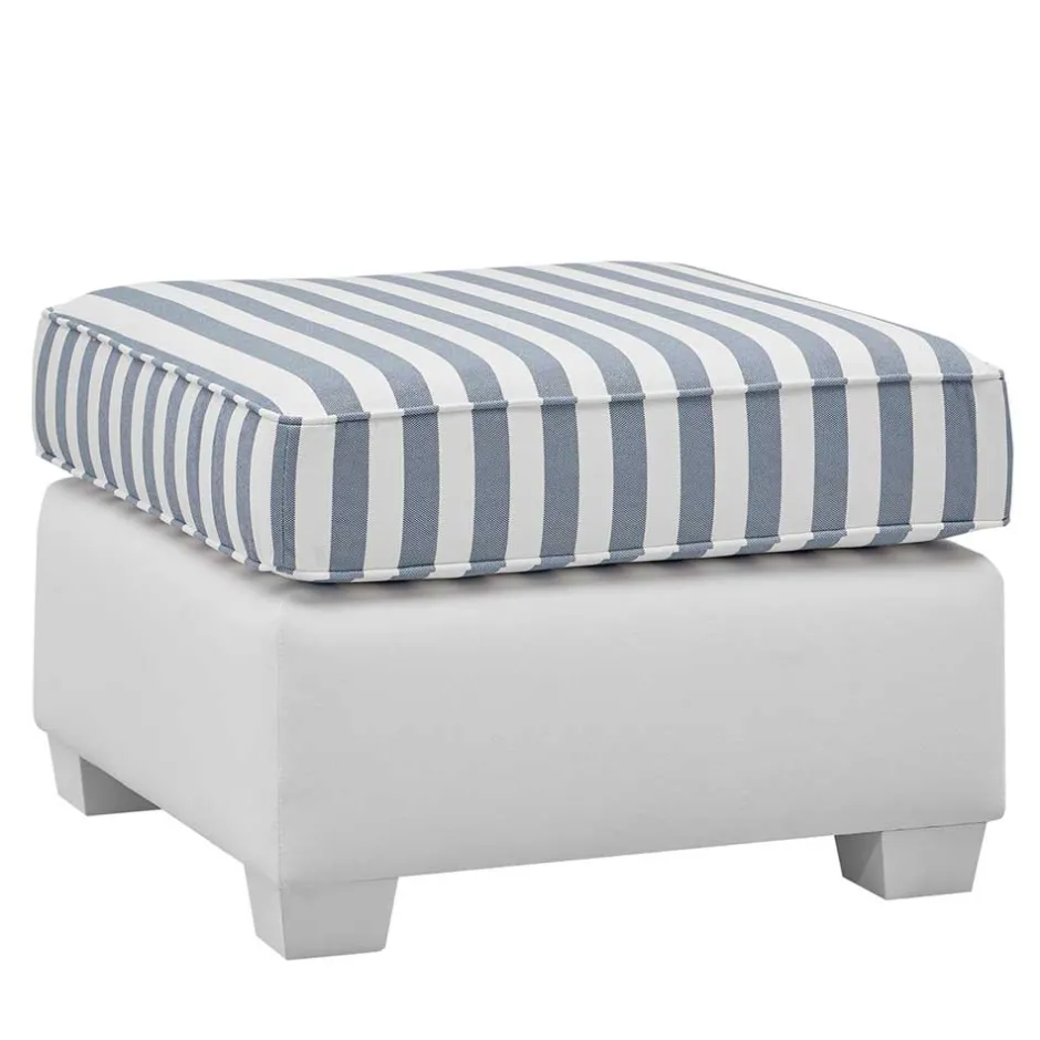 Quadratischer Polsterhocker gestreift - Ganbriassa^Wohnen Discount