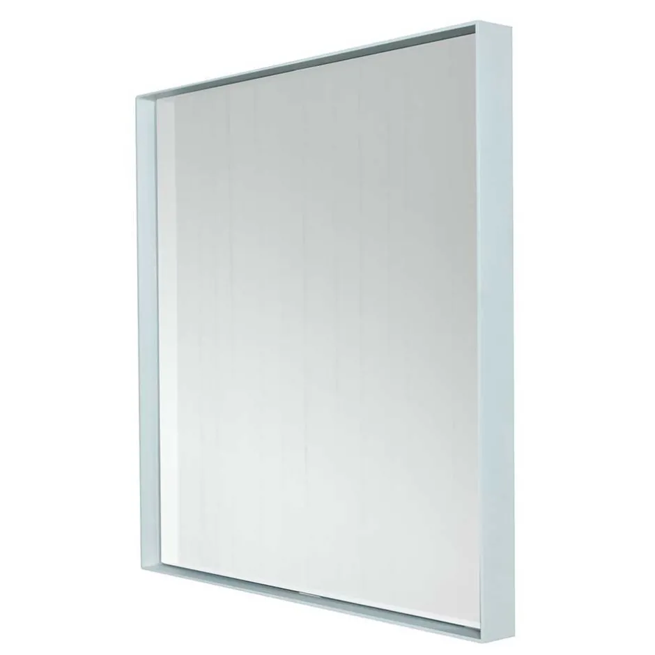 Quadratischer Spiegel in Weiß - Sandja^Wohnen Outlet