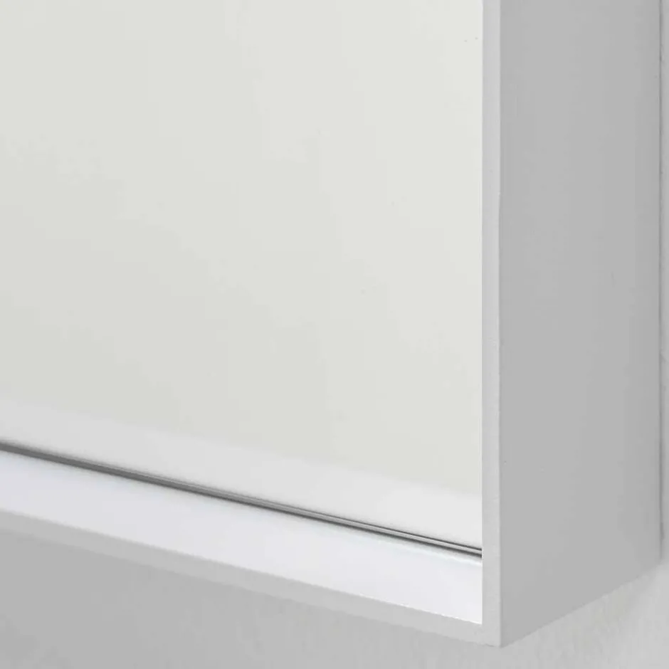 Quadratischer Spiegel in Weiß - Sandja^Wohnen Outlet