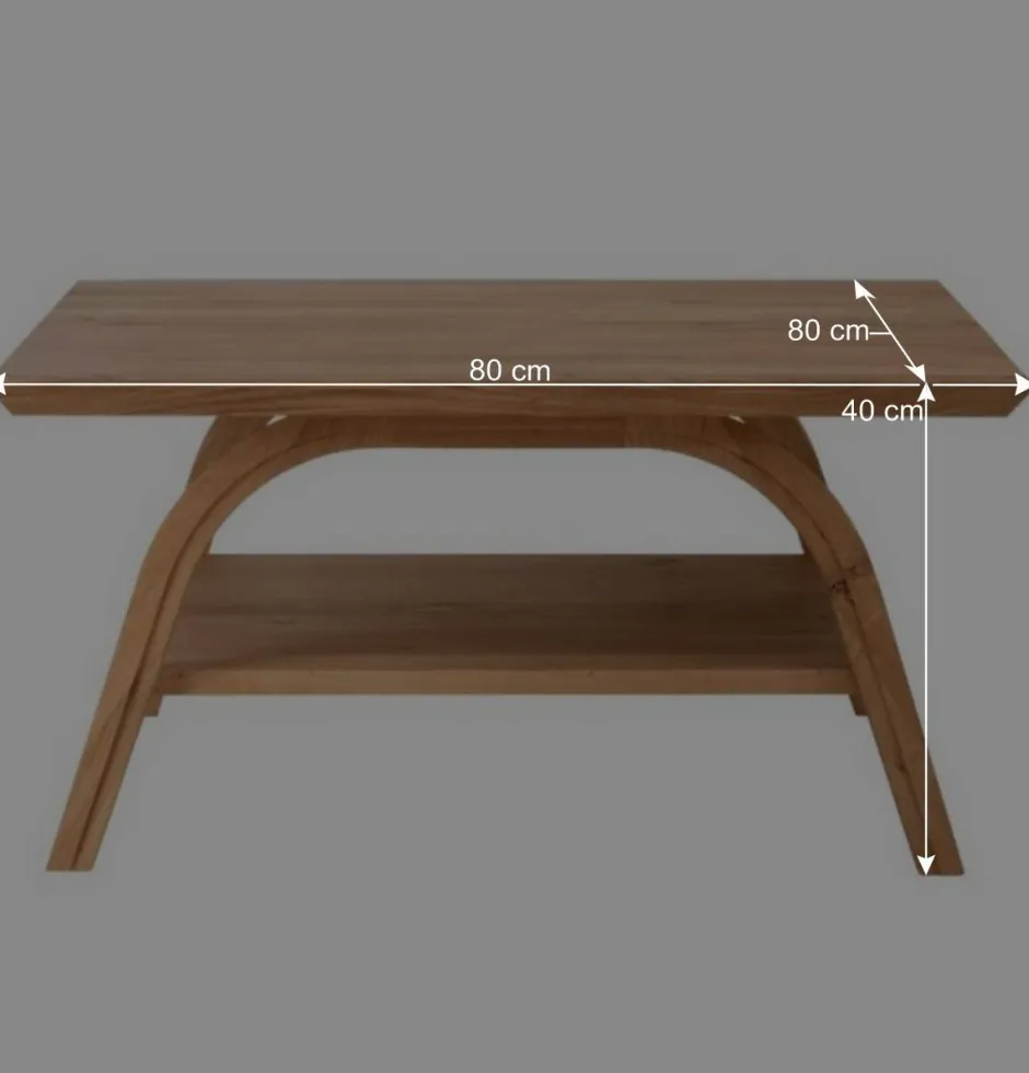 Quadratischer Wohnzimmertisch aus Wildeiche - Fredellia^Wohnen Online