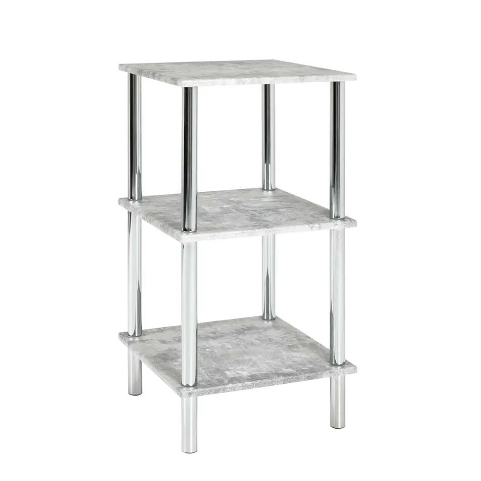 Wohnen Quadratisches Badregal Usavina mit Beton Dekor