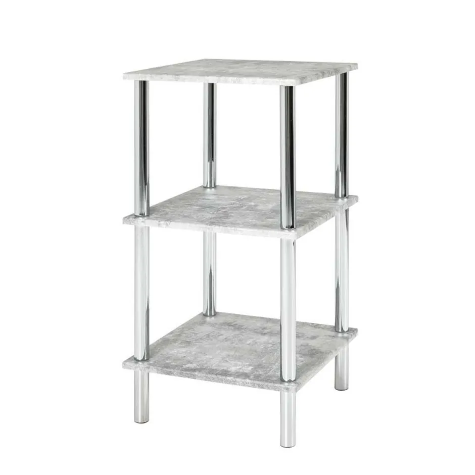 Wohnen Quadratisches Badregal Usavina mit Beton Dekor