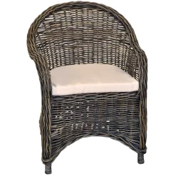 Wohnen Rattan Geflechtsessel im Landhausstil - Hamidy