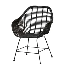 Wohnen Rattan Geflechtstühle mit Armlehnen - Bregenza (2er Set)