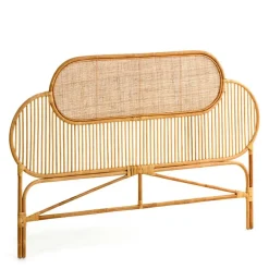 Wohnen Rattan Kopfteil in Natur für Bett - Lucelo