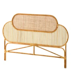 Wohnen Rattan Kopfteil in Natur für Bett - Lucelo