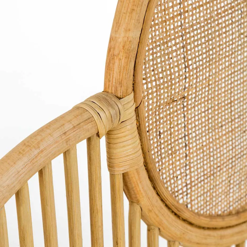 Wohnen Rattan Kopfteil in Natur für Bett - Lucelo