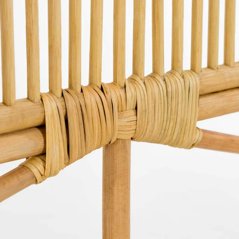 Wohnen Rattan Kopfteil in Natur für Bett - Lucelo