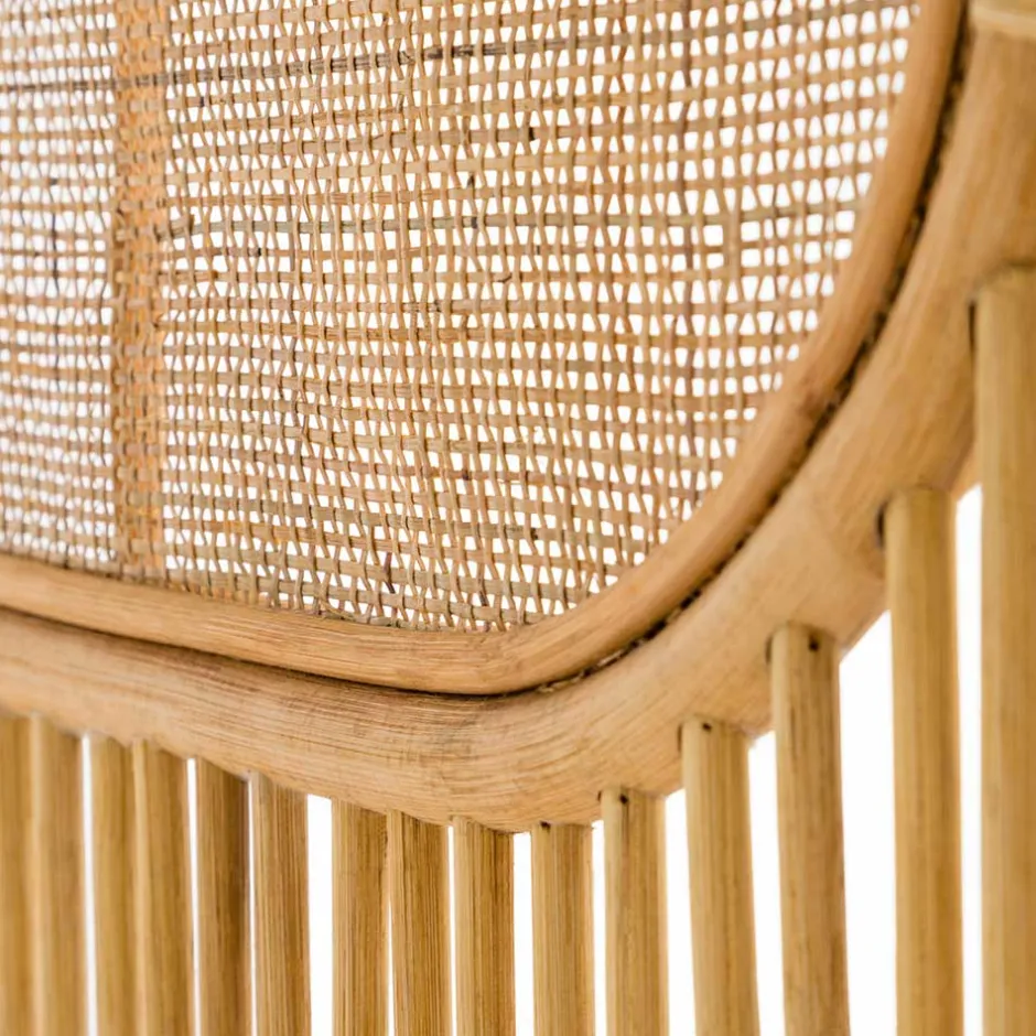 Wohnen Rattan Kopfteil in Natur für Bett - Lucelo