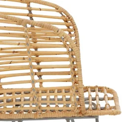 Wohnen Rattan Korbsessel mit Metallgestell - Levitanas (2er Set)