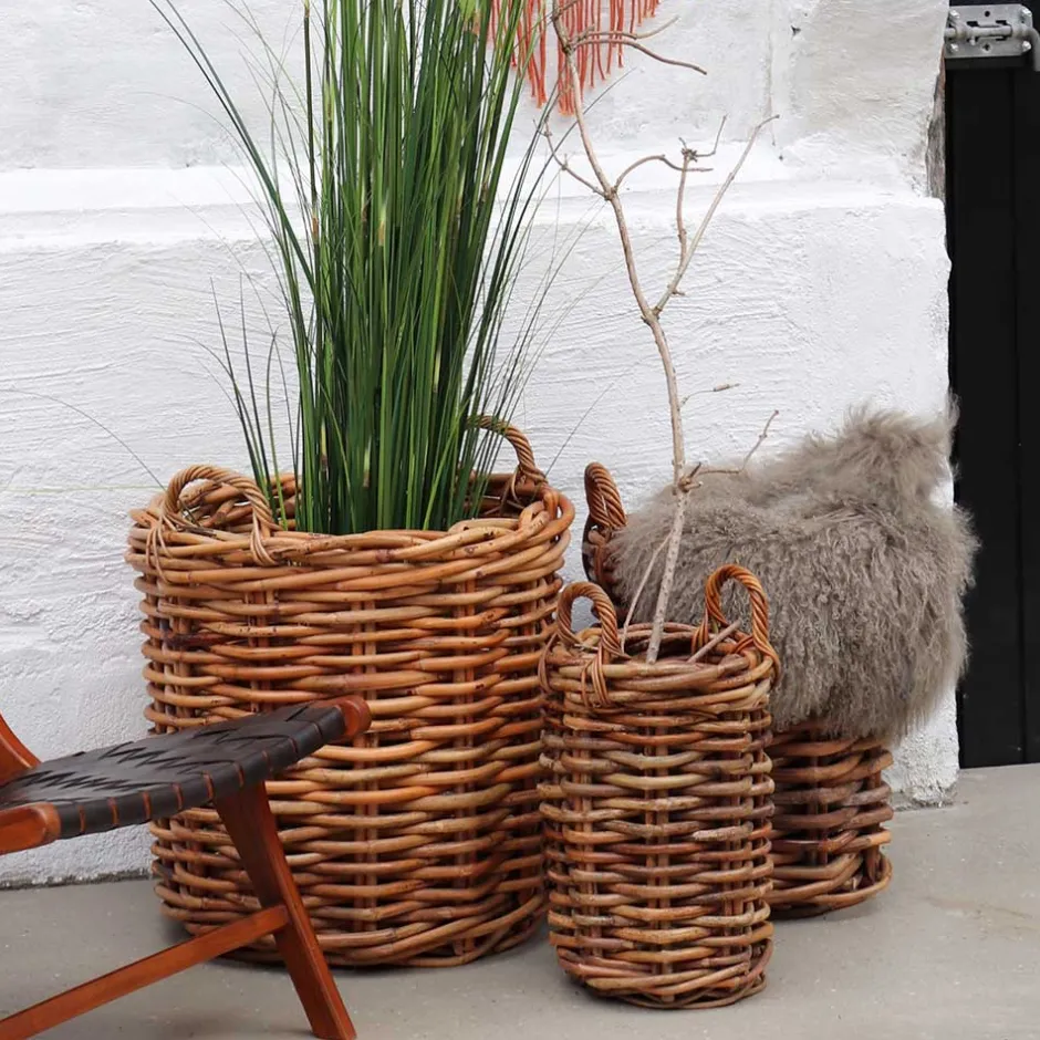 Wohnen Rattan Körbe von Hand geflochten - Norjan (vierteilig)
