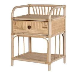 Rattan Nachtkonsole mit zwei Ablagen - Robin^Wohnen Clearance