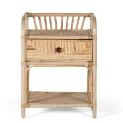 Rattan Nachtkonsole mit zwei Ablagen - Robin^Wohnen Clearance
