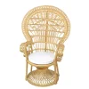 Wohnen Rattan Pfauenthron Mexicano in Beige