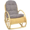Wohnen Rattan Schaukelstuhl in Natur - Paleara