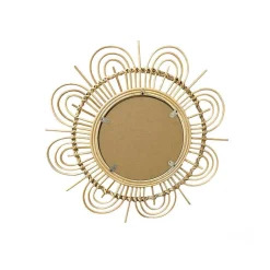 Rattan Spiegel - Blütendesign Geflechtrahmen - Frastiva^Wohnen Hot