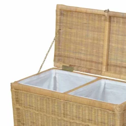 Wohnen Rattan Wäschetruhe Salzburg in Beige